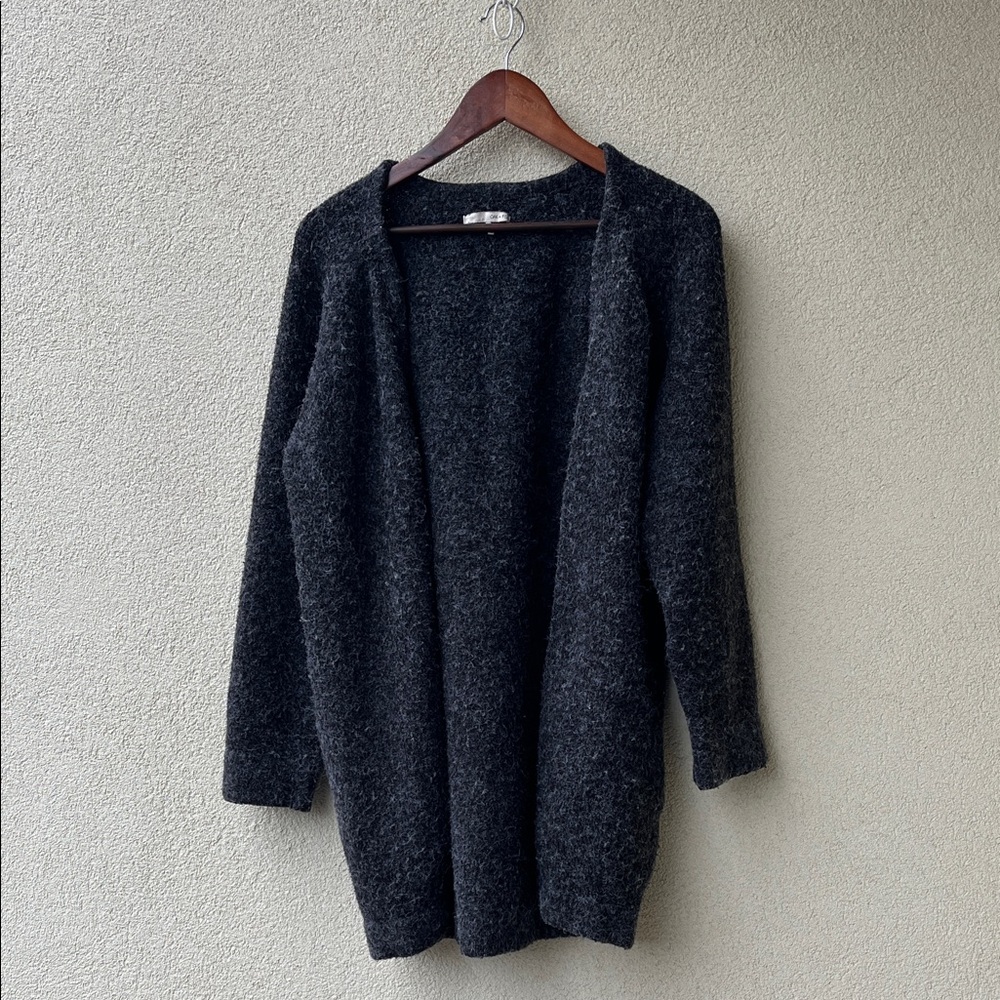 Longline Charcoal Grey Cardigan